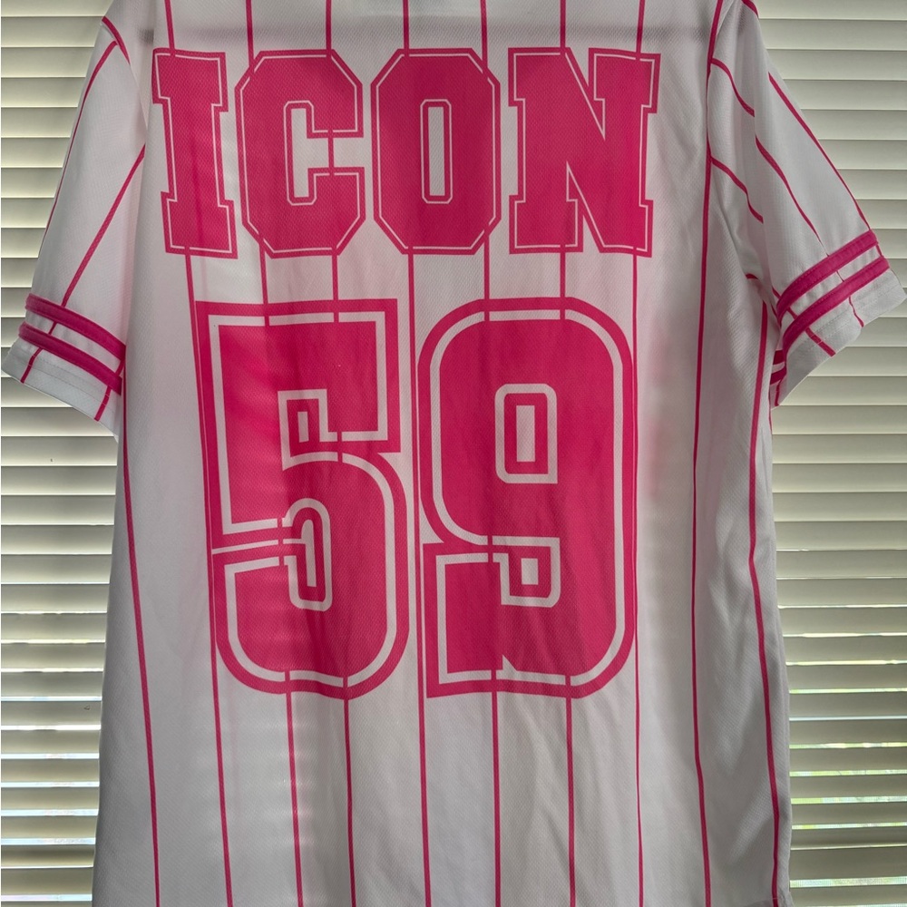 Barbie Pink Striped Icon 59 Baseball Jersey Women’s M. Very fun.